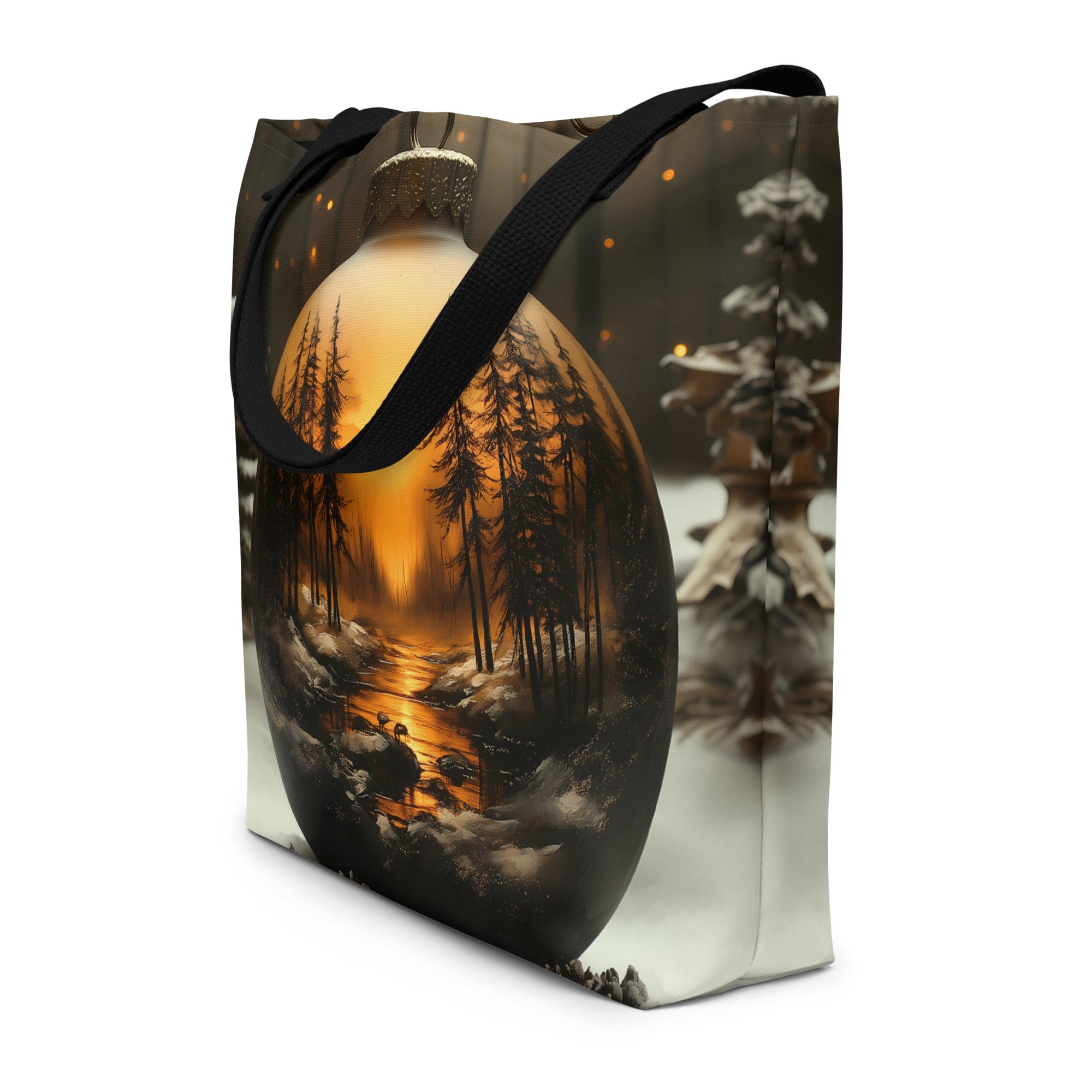 Winter Radiance - Large Tote Bag - Large Tote Bag - DRAGON FOXX™ - Product mockup - 6151074_9039 - Scenery Art - 16″ × 20″ - 16″ × 20″ Tote Bag - Accessories - Bags