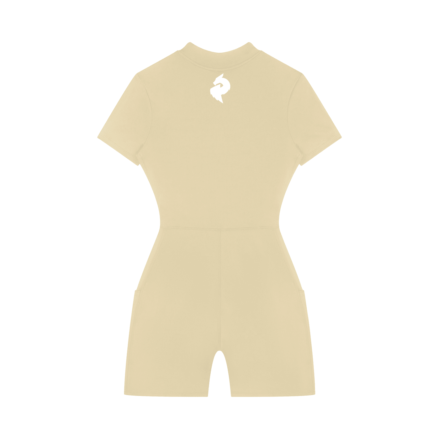 Women's Apricot Quarter-Zip Short Sleeve RomperRomperWomen's Apricot Quarter-Zip Short Sleeve Romper260618PODAG2634001