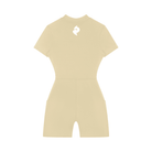 Women's Apricot Quarter-Zip Short Sleeve RomperRomperWomen's Apricot Quarter-Zip Short Sleeve Romper260618PODAG2634001