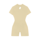 Women's Apricot Quarter-Zip Short Sleeve RomperRomperWomen's Apricot Quarter-Zip Short Sleeve Romper260618PODAG2634001
