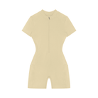 Women's Apricot Quarter-Zip Short Sleeve RomperRomperWomen's Apricot Quarter-Zip Short Sleeve Romper260618PODAG2634001