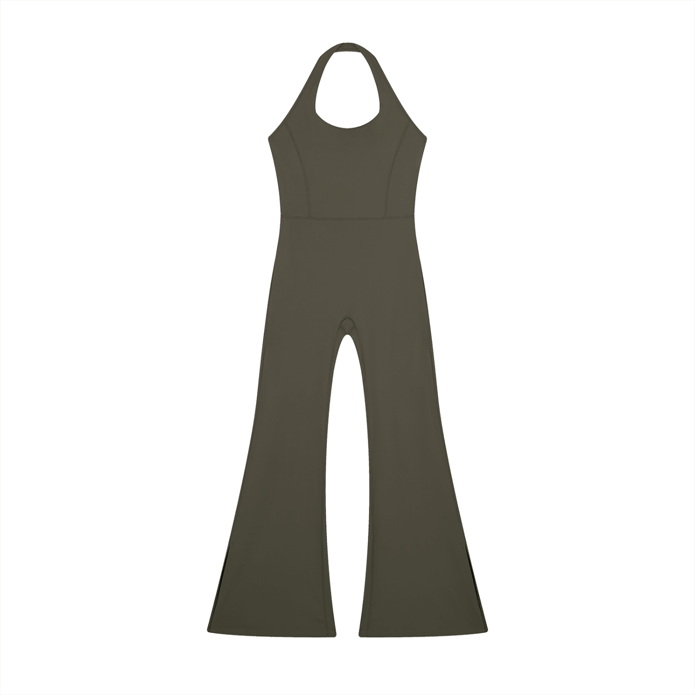 Women’s Army Green Halter Flared JumpsuitHalter Flared JumpsuitWomen’s Army Green Halter Flared Jumpsuit260607PODAG1821001
