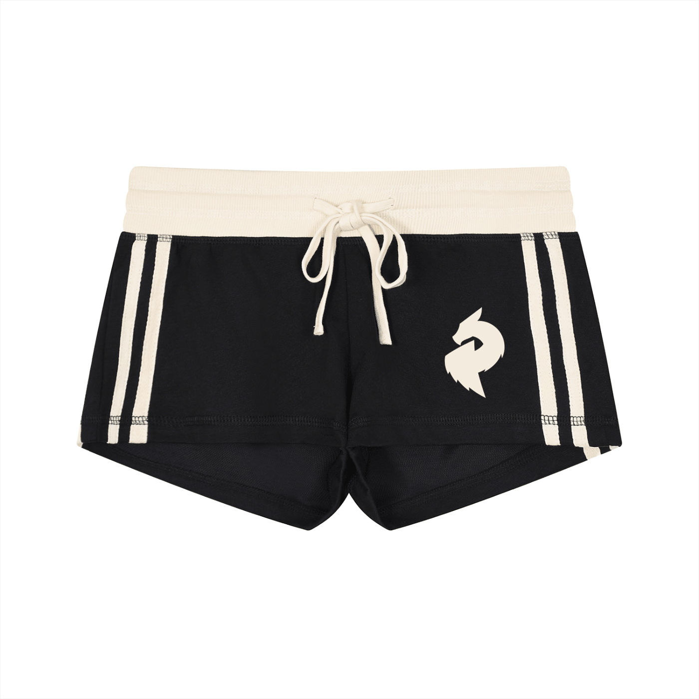Women's Black Contrast Stripe Track ShortsContrast Stripe Track ShortsWomen's Black Contrast Stripe Track Shorts260419PODBJ1675001