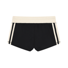 Women's Black Contrast Stripe Track ShortsContrast Stripe Track ShortsWomen's Black Contrast Stripe Track Shorts260419PODBJ1675001