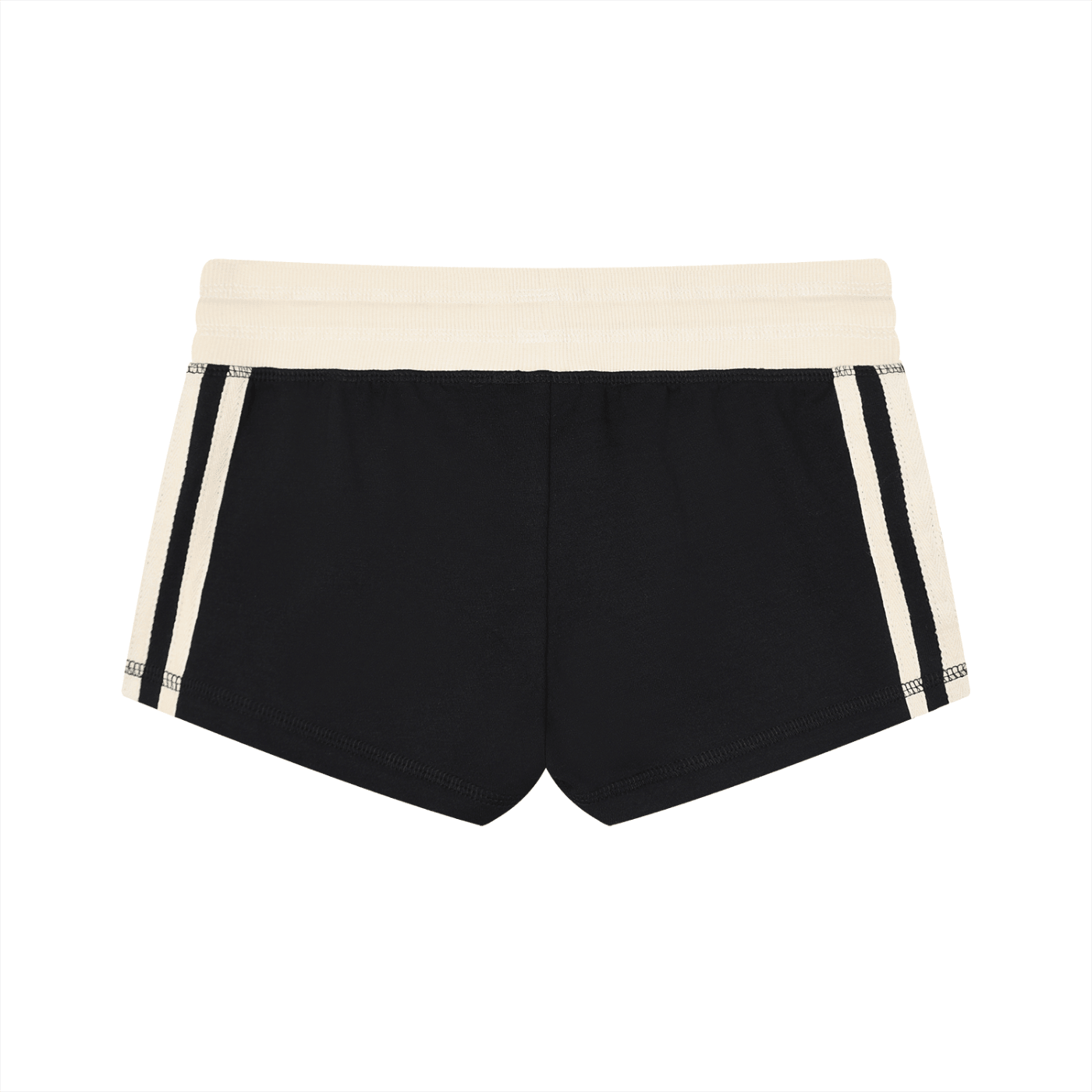 Women's Black Contrast Stripe Track ShortsContrast Stripe Track ShortsWomen's Black Contrast Stripe Track Shorts260419PODBJ1675001