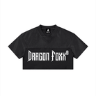 Women’s Black Cropped Paneled V - Neck JerseyCropped Paneled V - Neck JerseyWomen’s Black Cropped Paneled V - Neck Jersey260601PODAA4630001