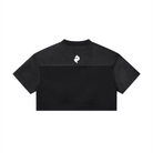 Women’s Black Cropped Paneled V - Neck JerseyCropped Paneled V - Neck JerseyWomen’s Black Cropped Paneled V - Neck Jersey260601PODAA4630001