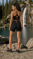 Women’s Black - DF Orange High Rise Yoga ShortsHigh Rise Yoga ShortsWomen’s Black - DF Orange High Rise Yoga Shorts260530PODBK2542001