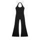 Women’s Black Halter Flared JumpsuitHalter Flared JumpsuitWomen’s Black Halter Flared Jumpsuit260607PODAG1801001