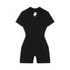 Women's Black Quarter-Zip Short Sleeve RomperRomperWomen's Black Quarter-Zip Short Sleeve Romper260617PODAG2565001