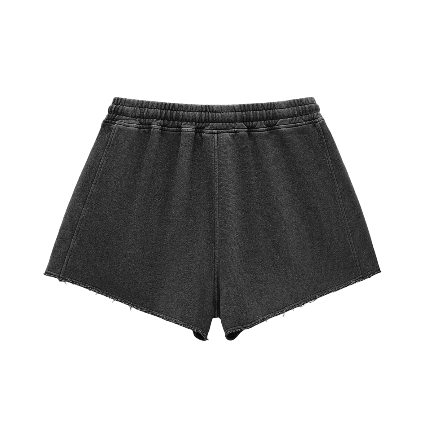 Women's Black Snow Washed Raw Edge Drawstring ShortsSnow Washed Raw Edge Drawstring ShortsWomen's Black Snow Washed Raw Edge Drawstring Shorts250803PODBJ0845001