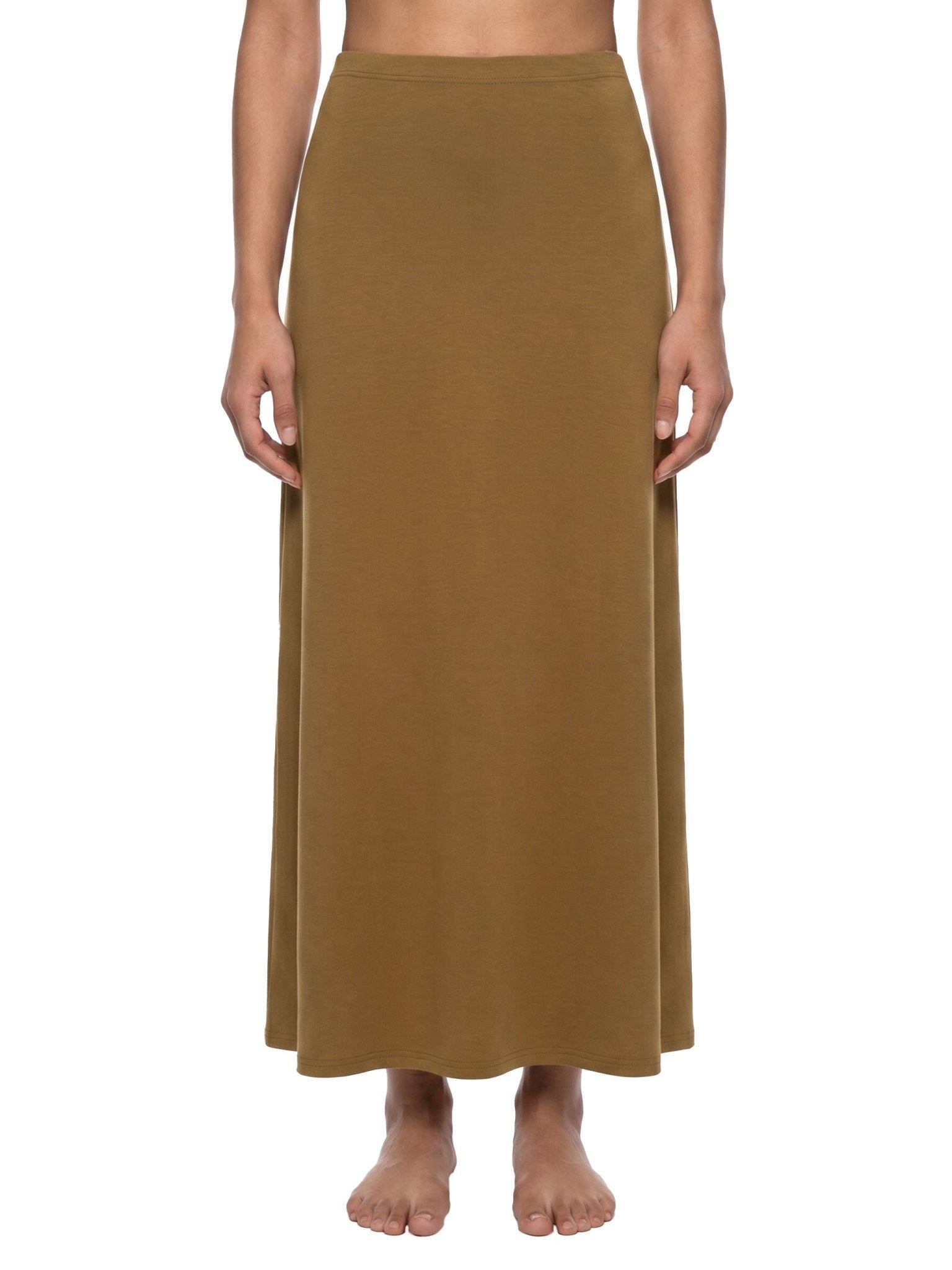 Women's Brown Knit Maxi SkirtKnit Maxi SkirtWomen's Brown Knit Maxi Skirt260505PODBL4270001