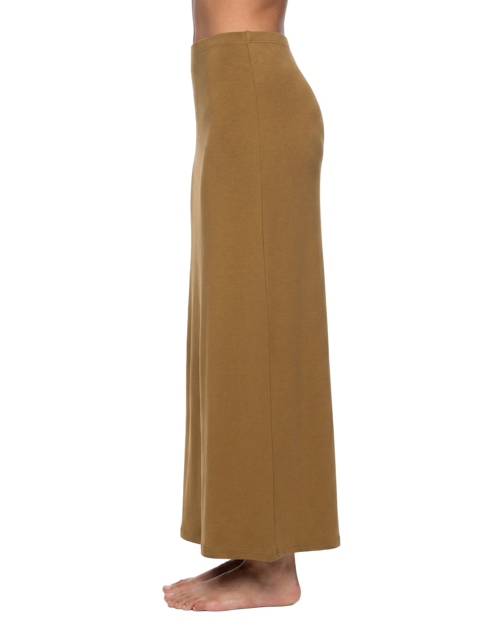 Women's Brown Knit Maxi SkirtKnit Maxi SkirtWomen's Brown Knit Maxi Skirt260505PODBL4270001