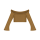Women's Brown Off - the - Shoulder Bell Sleeve Crop T-ShirtOff - the - Shoulder Bell Sleeve Crop T-ShirtWomen's Brown Off - the - Shoulder Bell Sleeve Crop T-Shirt260507PODND2296001