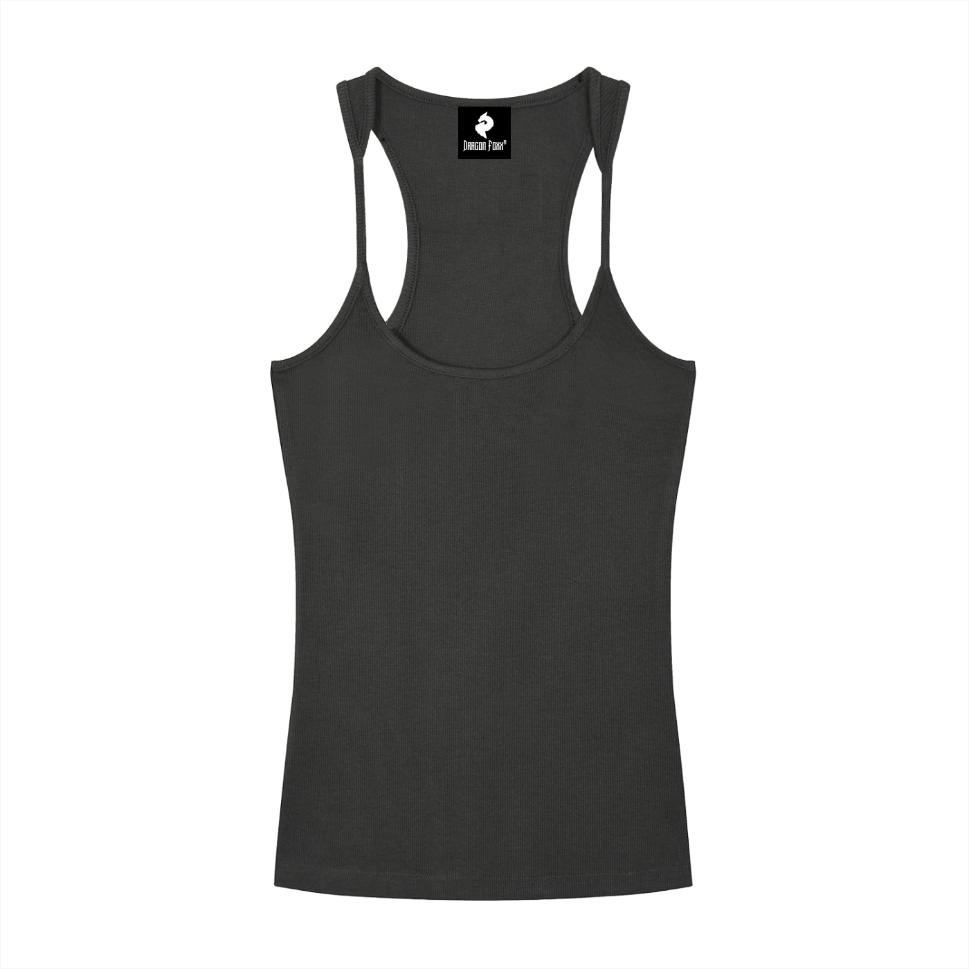 Women's Dark Gray Slim Fit Ribbed Racerback Tank TopSlim Fit Ribbed Racerback Tank TopWomen's Dark Gray Slim Fit Ribbed Racerback Tank Top260419PODAC3795001