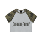 Women’s Flower Gray with Army Green Camo Raglan Crop T-ShirtCamo Raglan Crop T-ShirtWomen’s Flower Gray with Army Green Camo Raglan Crop T-Shirt260527PODAA3142001