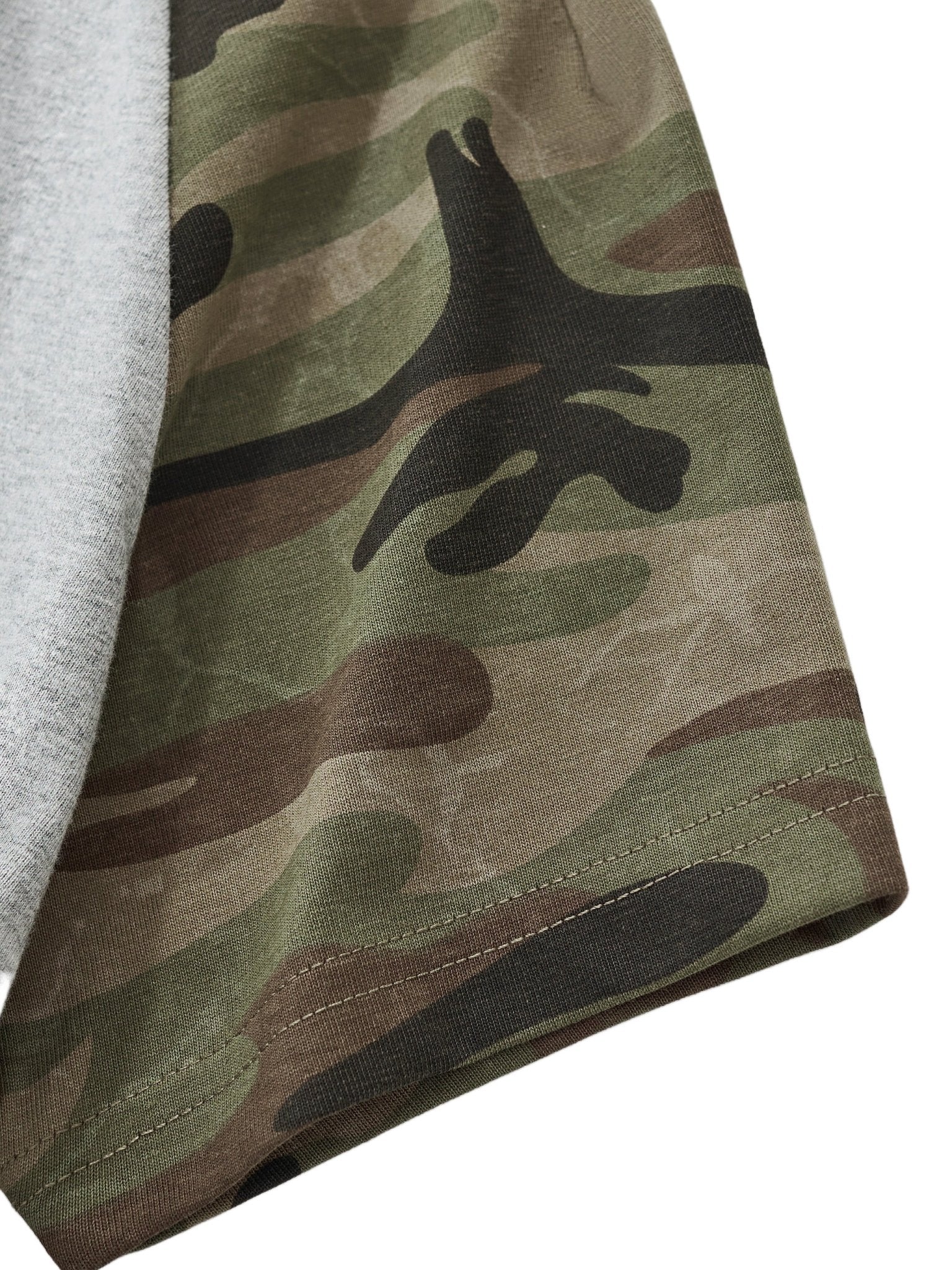 Women’s Flower Gray with Army Green Camo Raglan Crop T-ShirtCamo Raglan Crop T-ShirtWomen’s Flower Gray with Army Green Camo Raglan Crop T-Shirt260527PODAA3142001