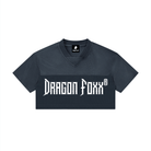 Women’s Gray Blue Cropped Paneled V - Neck JerseyCropped Paneled V - Neck JerseyWomen’s Gray Blue Cropped Paneled V - Neck Jersey260602PODAA3835001