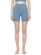 Women's Gray Blue High - Waisted Biker ShortsHigh - Waisted Biker ShortsWomen's Gray Blue High - Waisted Biker Shorts260508PODBJ1021001