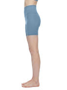 Women's Gray Blue High - Waisted Biker ShortsHigh - Waisted Biker ShortsWomen's Gray Blue High - Waisted Biker Shorts260508PODBJ1021001