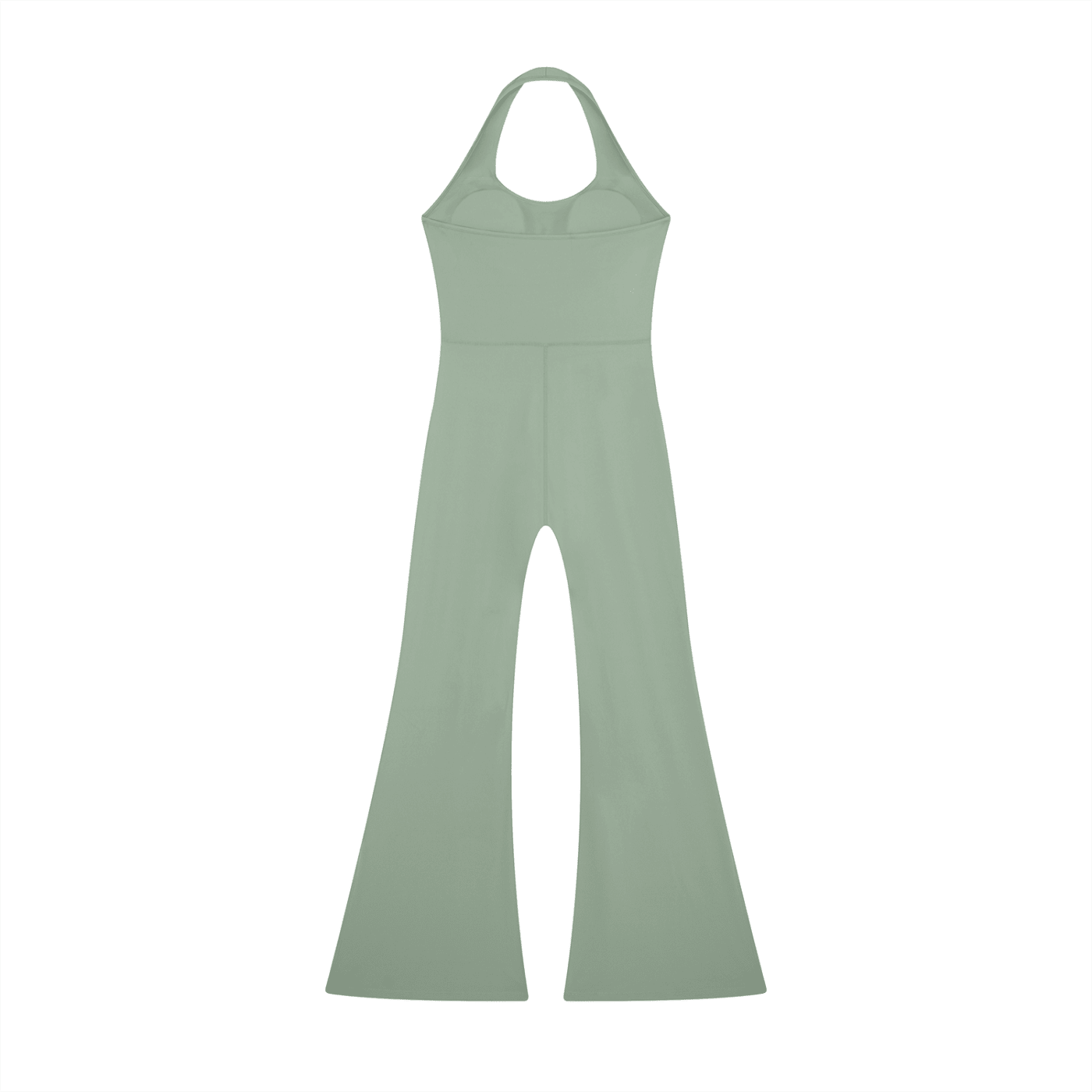 Women’s Gray Green Halter Flared JumpsuitHalter Flared JumpsuitWomen’s Gray Green Halter Flared Jumpsuit260607PODAG1786001