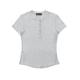 Women's Gray Modal Bodycon Henley ShirtWomen's Modal Bodycon Henley ShirtWomen's Gray Modal Bodycon Henley Shirt250907PODAA1577001
