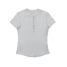 Women's Gray Modal Bodycon Henley ShirtWomen's Modal Bodycon Henley ShirtWomen's Gray Modal Bodycon Henley Shirt250907PODAA1577001