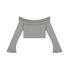 Women's Gray Off - the - Shoulder Bell Sleeve Crop T-ShirtOff - the - Shoulder Bell Sleeve Crop T-ShirtWomen's Gray Off - the - Shoulder Bell Sleeve Crop T-Shirt260507PODND2285001