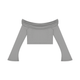 Women's Gray Off - the - Shoulder Bell Sleeve Crop T-ShirtOff - the - Shoulder Bell Sleeve Crop T-ShirtWomen's Gray Off - the - Shoulder Bell Sleeve Crop T-Shirt260507PODND2285001