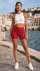 Women’s High Rise Pocket Yoga ShortsYoga ShortsWomen’s High Rise Pocket Yoga Shorts260709PODCJ2980029