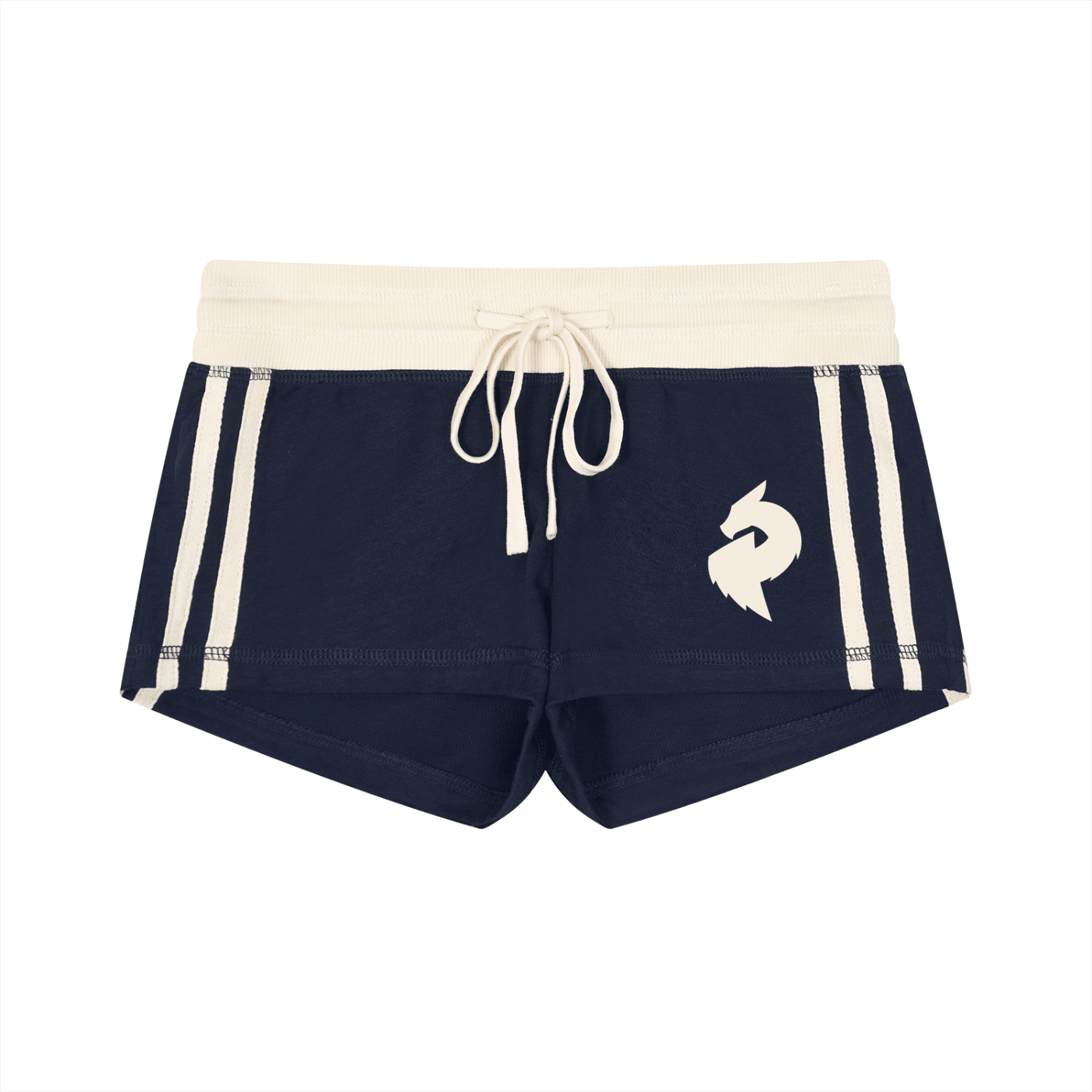 Women's Navy Blue Contrast Stripe Track ShortsContrast Stripe Track ShortsWomen's Navy Blue Contrast Stripe Track Shorts260419PODBJ1686001