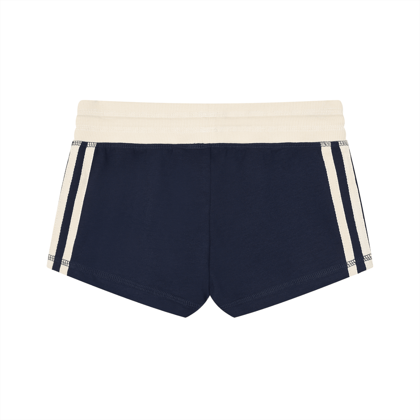 Women's Navy Blue Contrast Stripe Track ShortsContrast Stripe Track ShortsWomen's Navy Blue Contrast Stripe Track Shorts260419PODBJ1686001
