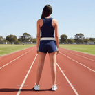 Women's Navy Blue Contrast Stripe Track ShortsContrast Stripe Track ShortsWomen's Navy Blue Contrast Stripe Track Shorts260419PODBJ1686001