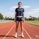 Women's Navy Blue Contrast Stripe Track ShortsContrast Stripe Track ShortsWomen's Navy Blue Contrast Stripe Track Shorts260419PODBJ1686001