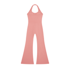 Women’s Pink Halter Flared JumpsuitHalter Flared JumpsuitWomen’s Pink Halter Flared Jumpsuit260607PODAG1812001
