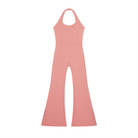 Women’s Pink Halter Flared JumpsuitHalter Flared JumpsuitWomen’s Pink Halter Flared Jumpsuit260607PODAG1812001
