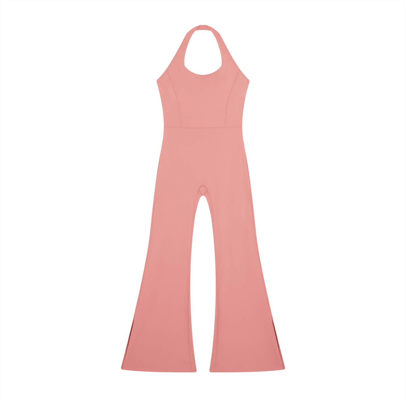 Women’s Pink Halter Flared JumpsuitHalter Flared JumpsuitWomen’s Pink Halter Flared Jumpsuit260607PODAG1812001