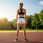 Women's White Contrast Stripe Track ShortsContrast Stripe Track ShortsWomen's White Contrast Stripe Track Shorts260419PODBJ1697001