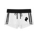 Women's White Contrast Stripe Track ShortsContrast Stripe Track ShortsWomen's White Contrast Stripe Track Shorts260419PODBJ1697001