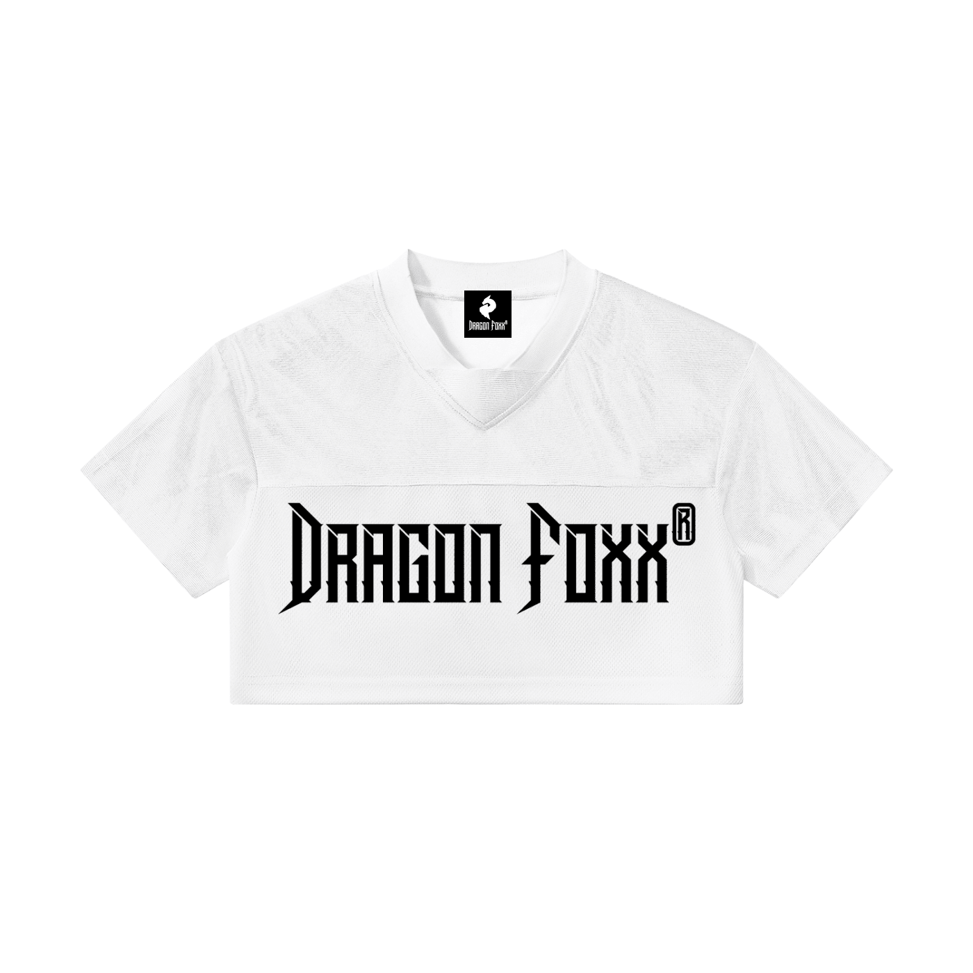 Women’s White Cropped Paneled V - Neck JerseyCropped Paneled V - Neck JerseyWomen’s White Cropped Paneled V - Neck Jersey260602PODAA3733001