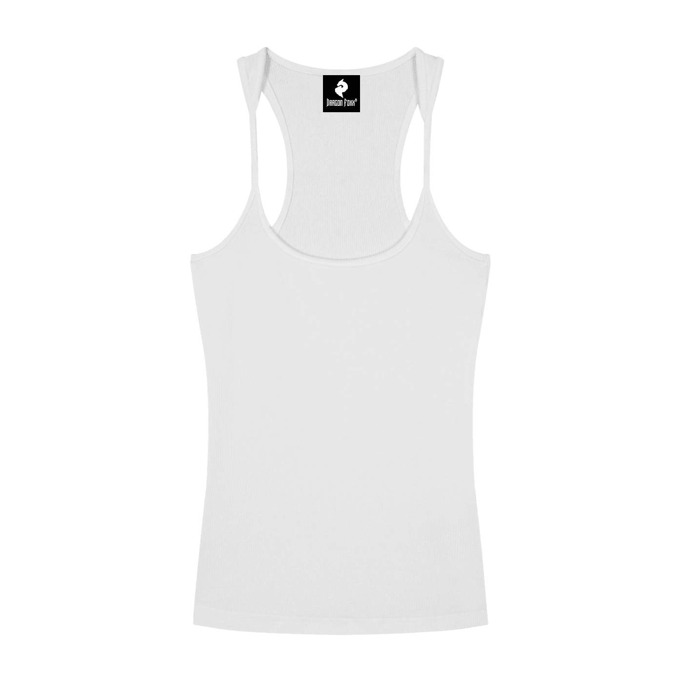 Women's White Slim Fit Ribbed Racerback Tank TopSlim Fit Ribbed Racerback Tank TopWomen's White Slim Fit Ribbed Racerback Tank Top260419PODAC3820001