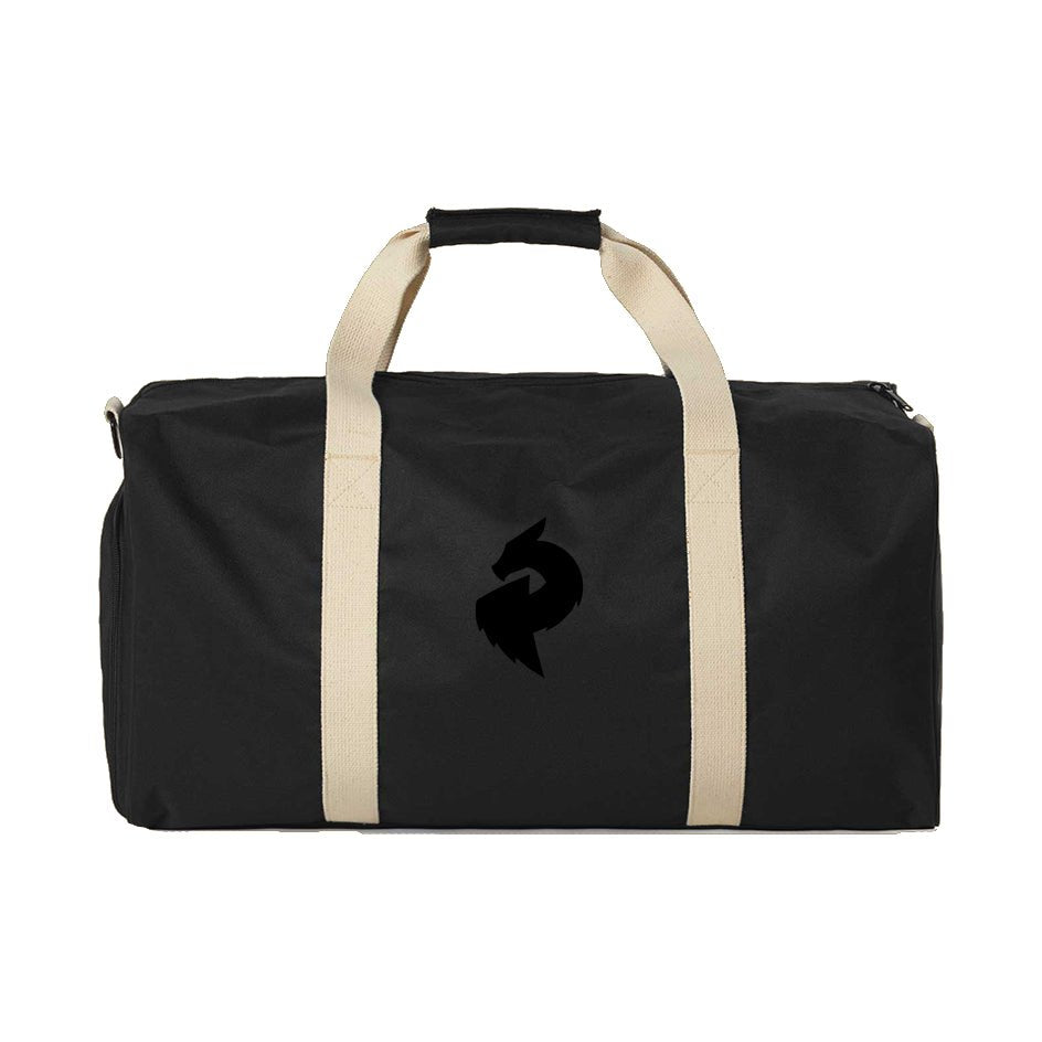 Black/Ecru Travel Bag by Dragon Foxx™ - Travel Bags - Apliiq - Black/Ecru Travel Bag by Dragon Foxx™ - APQ-4570915S34A1 - One Size - BLACK/ECRU - 11” x 11” x 22-3/4” Travel Bag - Accessories - Bags