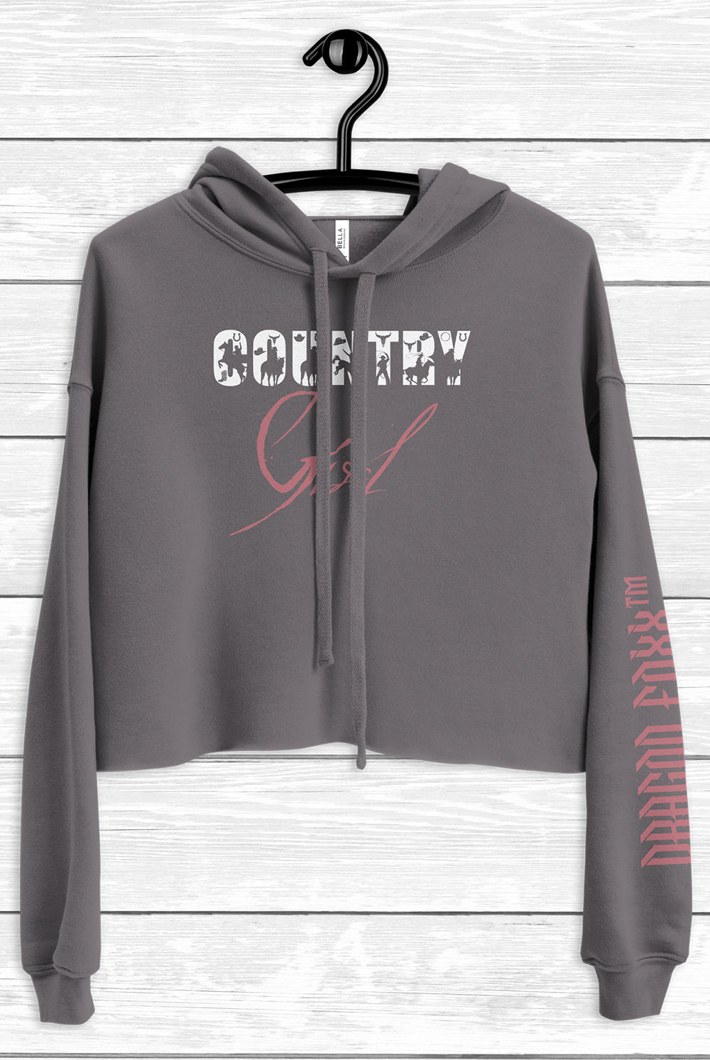 COUNTRY Girl - Nashville Music City Crop Hoodie - COUNTRY Girl - Nashville Music City Crop Hoodie - DRAGON FOXX™ - 8586252_9633 - Black - S - Crop Hoodie - Black Crop Hoodie - Black Hoodie - Country Girl