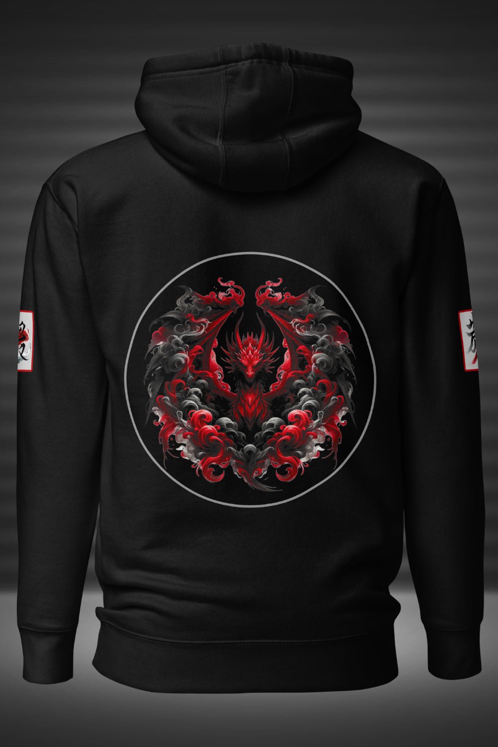 Crimson Drake - Dragon Foxx™ Men's Black HoodieMen's Hoodie1098017_10779