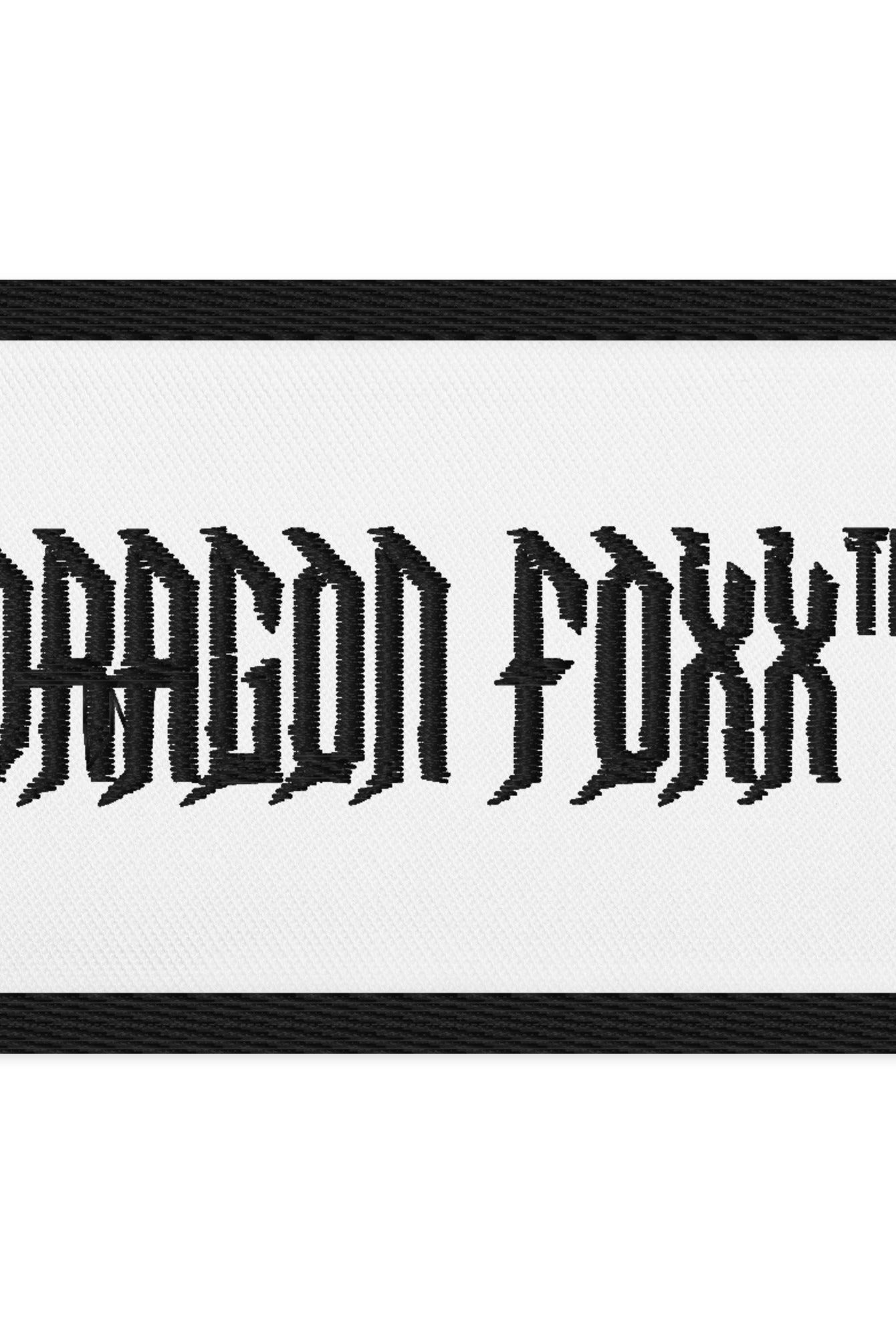 Dragon Foxx™ Embroidered White and Black Patch - Dragon Foxx™ Embroidered White Patch - DRAGON FOXX™ - Dragon Foxx™ Embroidered White and Black Patch - 3662437_15565 - White/Black - 3″ (7.6 cm) in diameter - 3" Patch - Accessories - Clothing Patch