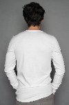 Dragon Foxx™ Men's White Long Sleeve HenleyMen's Long Sleeve T-shirtAPQ - 4372935S6A0