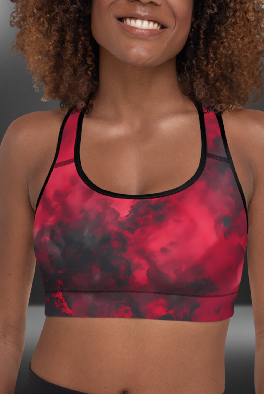 Dragon Foxx™ Red and Black Particle Grunge Padded Sports Bra - Dragon Foxx™ Padded Sports Bra - DRAGON FOXX™ - Dragon Foxx™ Red and Black Particle Grunge Padded Sports Bra - 6390448_10862 - XS - Red / Black - Dragon Foxx™ - Dragon Foxx™ Padded Sports Bra - Dragon Foxx™ Red and Black Grunge Padded Sports Bra