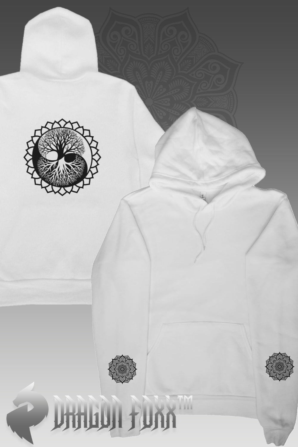 Dragon Foxx™ - Tree of Life - Women's White Pullover HoodieWomen's Pullover HoodieAPQ - 4385201S5A1