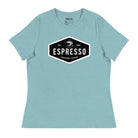 ESPRESSO - Women's Relaxed Fit Graphic T-Shirt in 16 Colors - Women's Relaxed Fit Graphic T-Shirt - DRAGON FOXX™ - 7218598_14258 - Heather Blue Lagoon - S - Athletic Heather T-shirt - Berry T-shirt - Black T-shirt