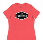 ESPRESSO - Women's Relaxed Fit Graphic T-Shirt in 16 Colors - Women's Relaxed Fit Graphic T-Shirt - DRAGON FOXX™ - 7218598_14268 - Heather Red - S - Athletic Heather T-shirt - Berry T-shirt - Black T-shirt